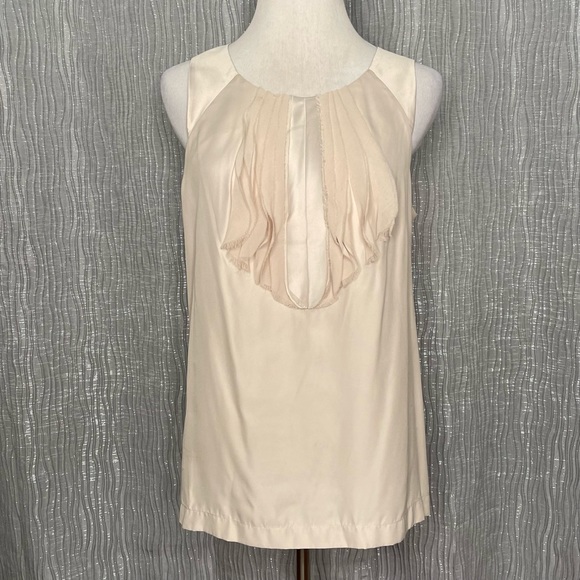 Banana Republic ruffle front sleeveless top - Picture 1 of 7